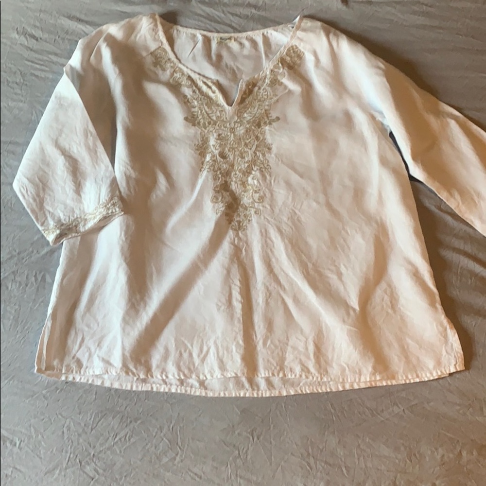 White linen top